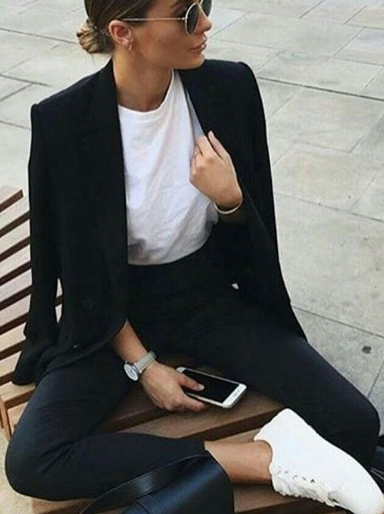 #looks com o match: blazer + tênis. estilo comfy pro seu dia a&nbsp;dia